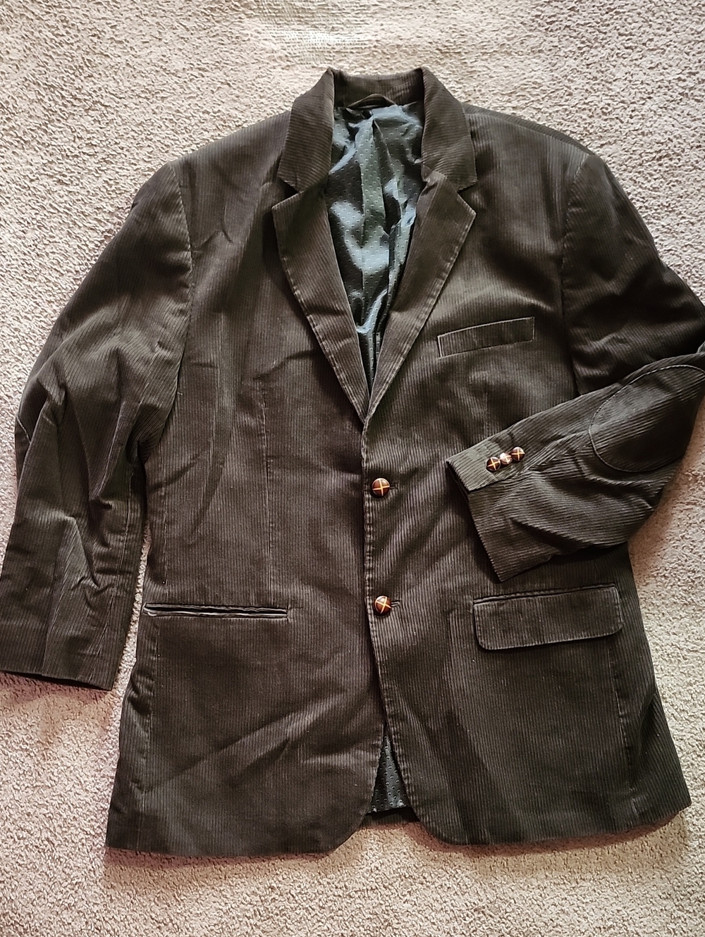 Men's Cotton Corduroy Blazer Jacket - Olive Green